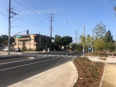 Photograph of last stage of Culver Blvd Realignment and Stormwater Project