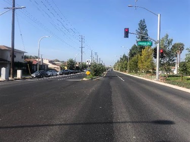 Photograph of last stage of Culver Blvd Realignment and Stormwater Project