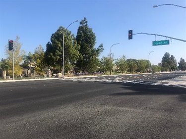 Photograph of last stage of Culver Blvd Realignment and Stormwater Project