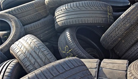 bunch of used tires