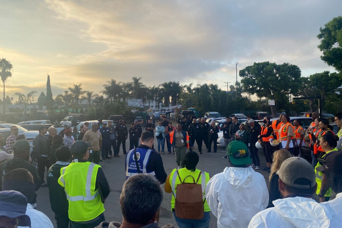 A number of Los Angeles agencies came together for the effort.