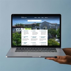 Culver City website graphic on laptop