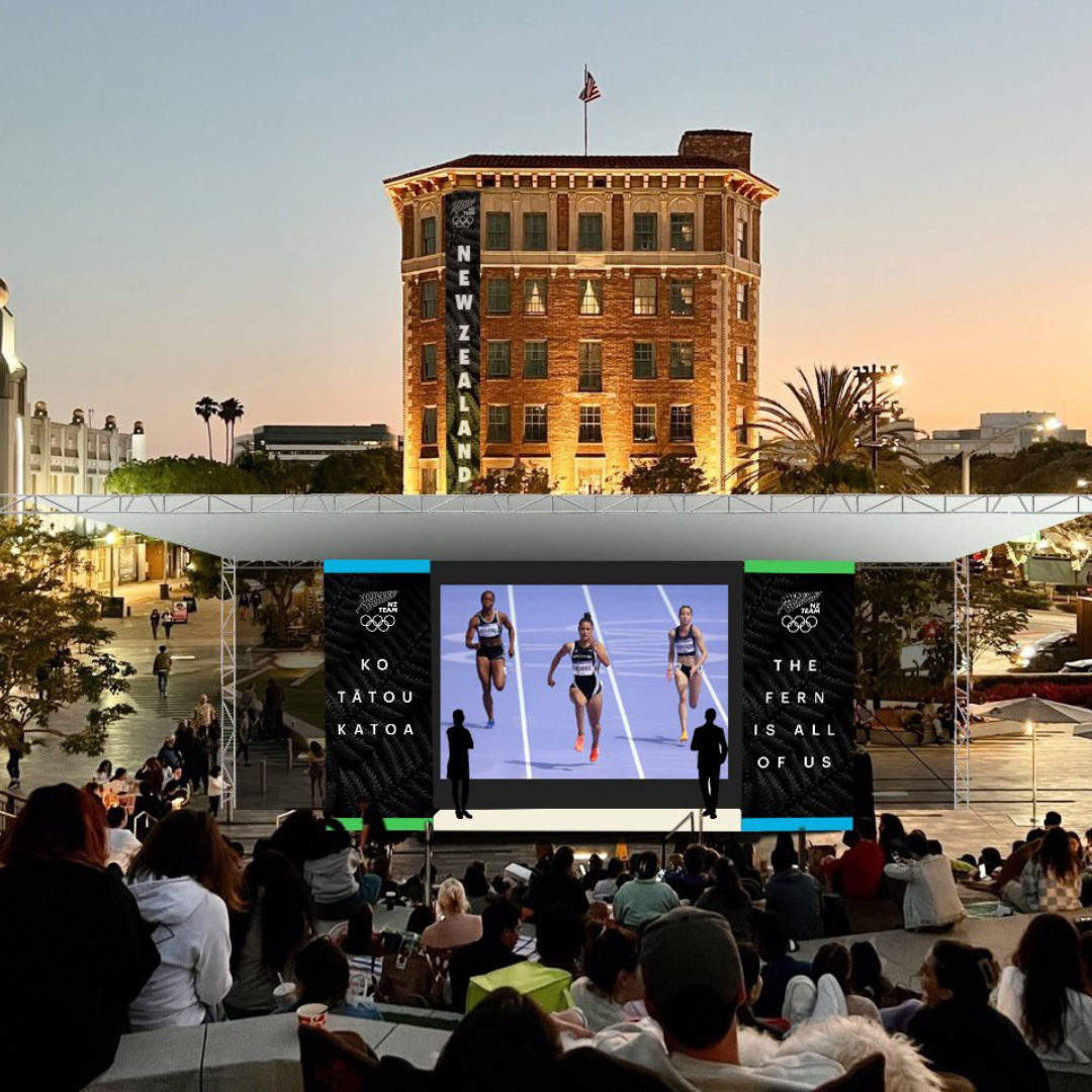 Rendering of LA28 watch party in Culver City