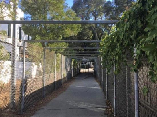 Photograph of Farragut Connector pathway prior to construction in 2024-25.