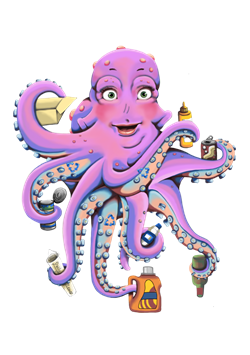 Illustration of Olive The Recycling Octopus