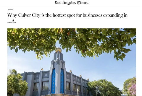 LA Times Culver City Spotlight Article
