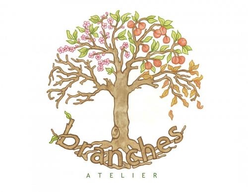 Branches Atelier Logo with flowering tree, 2024
