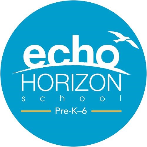 Echo Horizon School Pre-K-6, logo with flying seagull, 2024