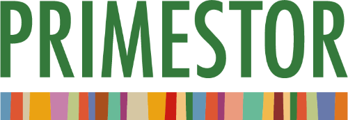 Primestor, logo with color bar 2024