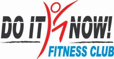 Do it Now! Fitness Club logo with stick figure exercising