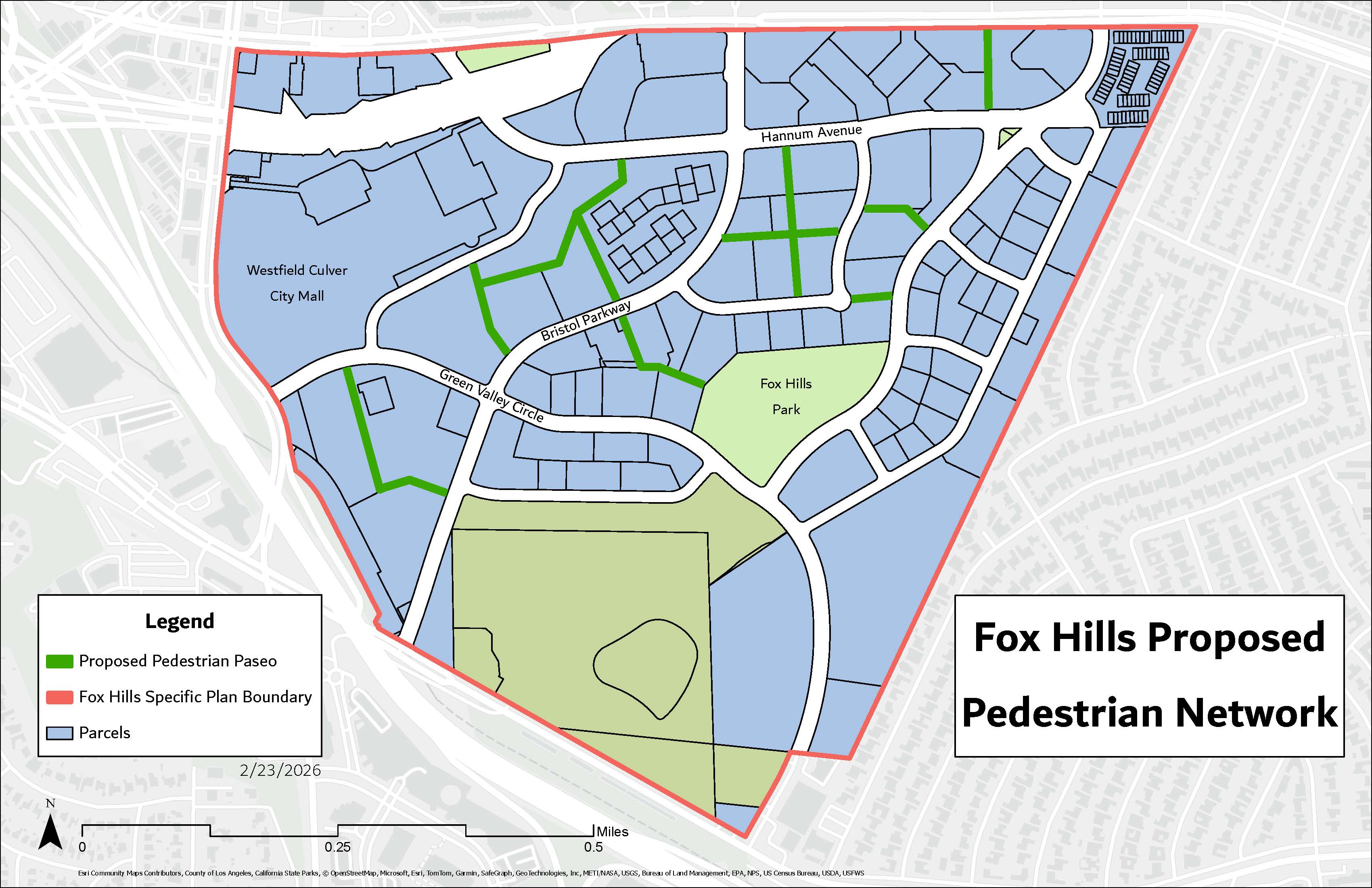 Fox Hills Proposed Paseo Network